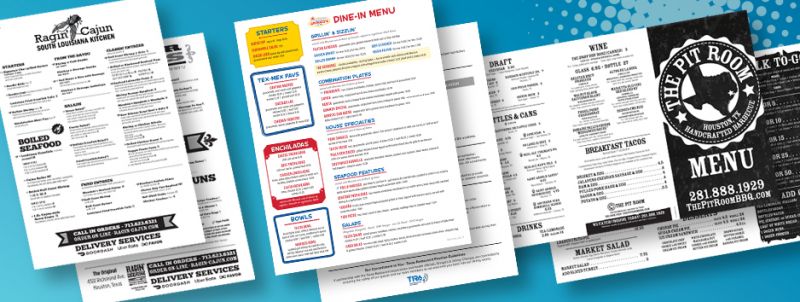 To-Go/Takeaway Menus